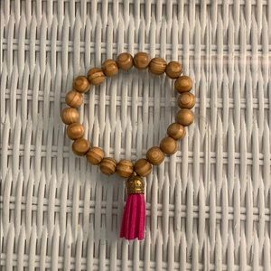 Wooden bead bracelet